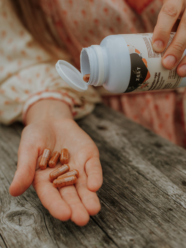Sea buckthorn berry powder capsules