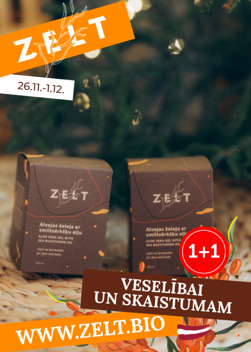 1+1 Alvejas želeja ar smiltsērkšķu eļļu