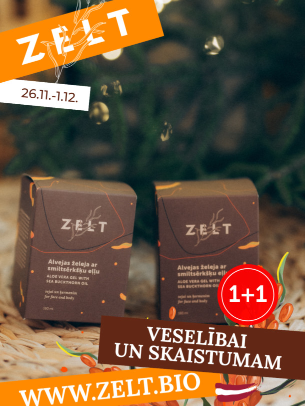 1+1 Alvejas želeja ar smiltsērkšķu eļļu