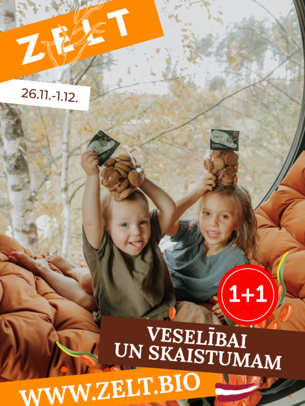 1+1 JAUNUMS / Auzu cepumi ar smiltsērkšķu ogām