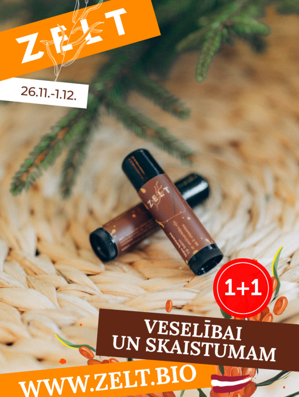 1+1 Sea buckthorn lip balm with vitamin E 4,3 g