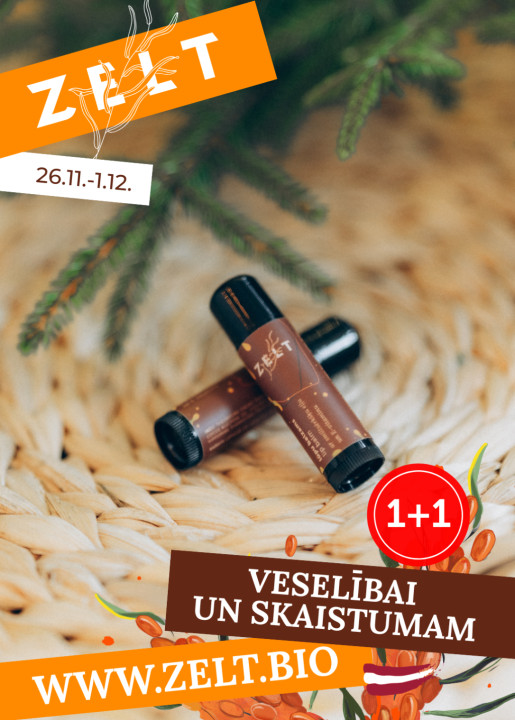 1+1 Smiltsērkšķu lūpu balzams ar E vitamīnu