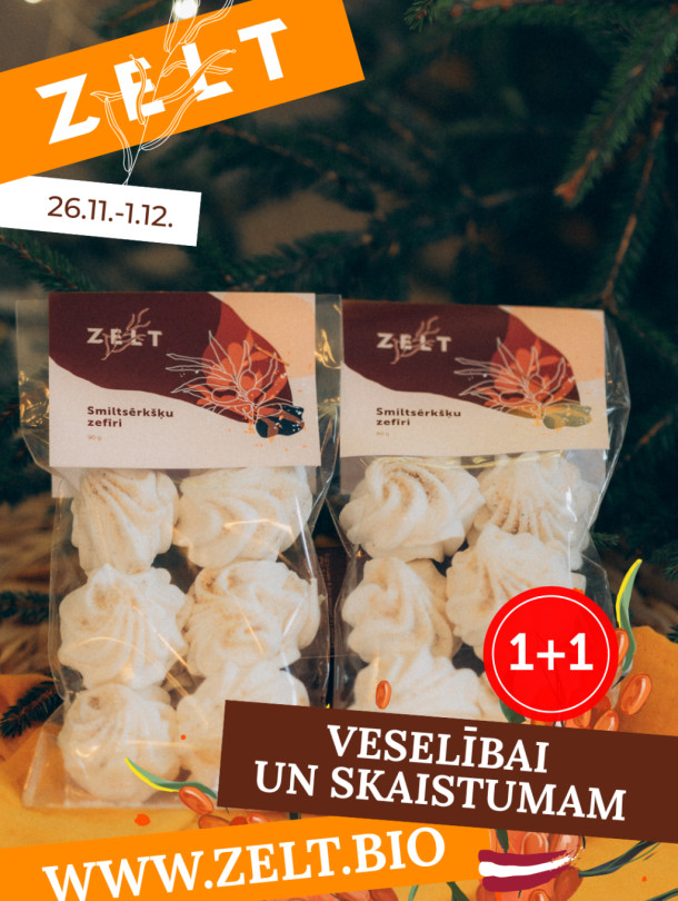 1+1 Smiltsērkšķu-piparkūku zefīri 