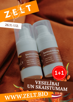 1+1 ZELT Premium smiltsērkšķu eļļa 15 ml