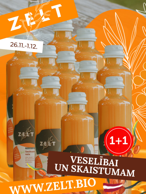 1+1 ZELT Premium smiltsērkšķu sula 12X250 ml 