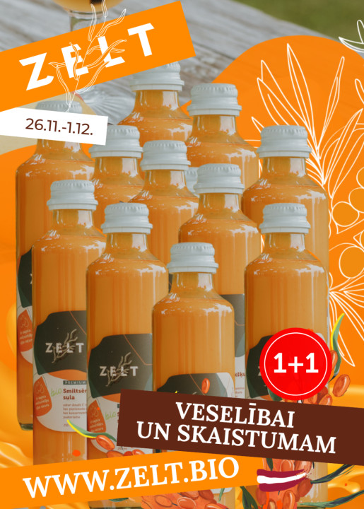 1+1 ZELT Premium smiltsērkšķu sula 12X250 ml 