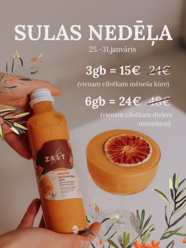 ZELT Premium Sea Buckthorn Juice Set for 2 Months (6 × 250 ml)