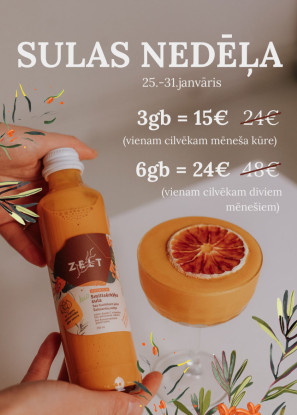 ZELT Premium Sea Buckthorn Juice Set for 2 Months (6 × 250 ml)