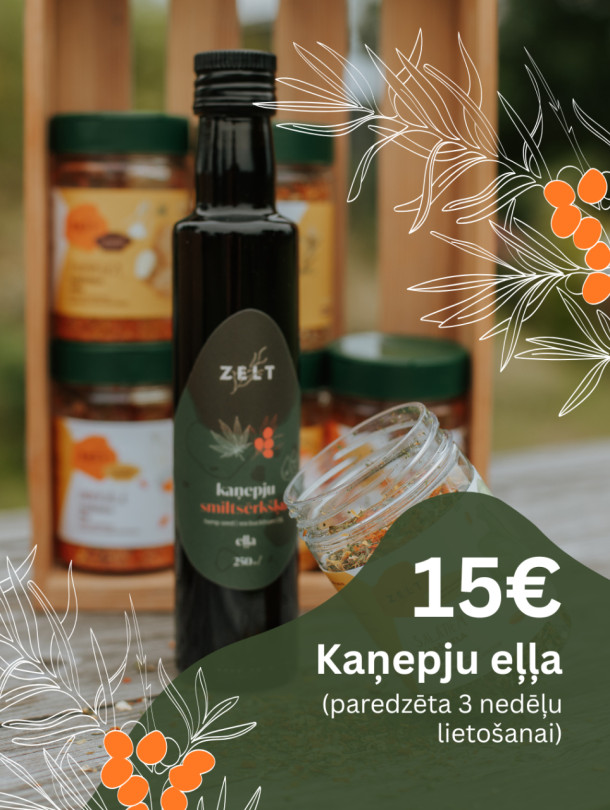 Kaņepju-smiltsērkšķu eļļa 250 ml