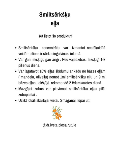 Smiltsērkšķis - superoga mutes veselībai